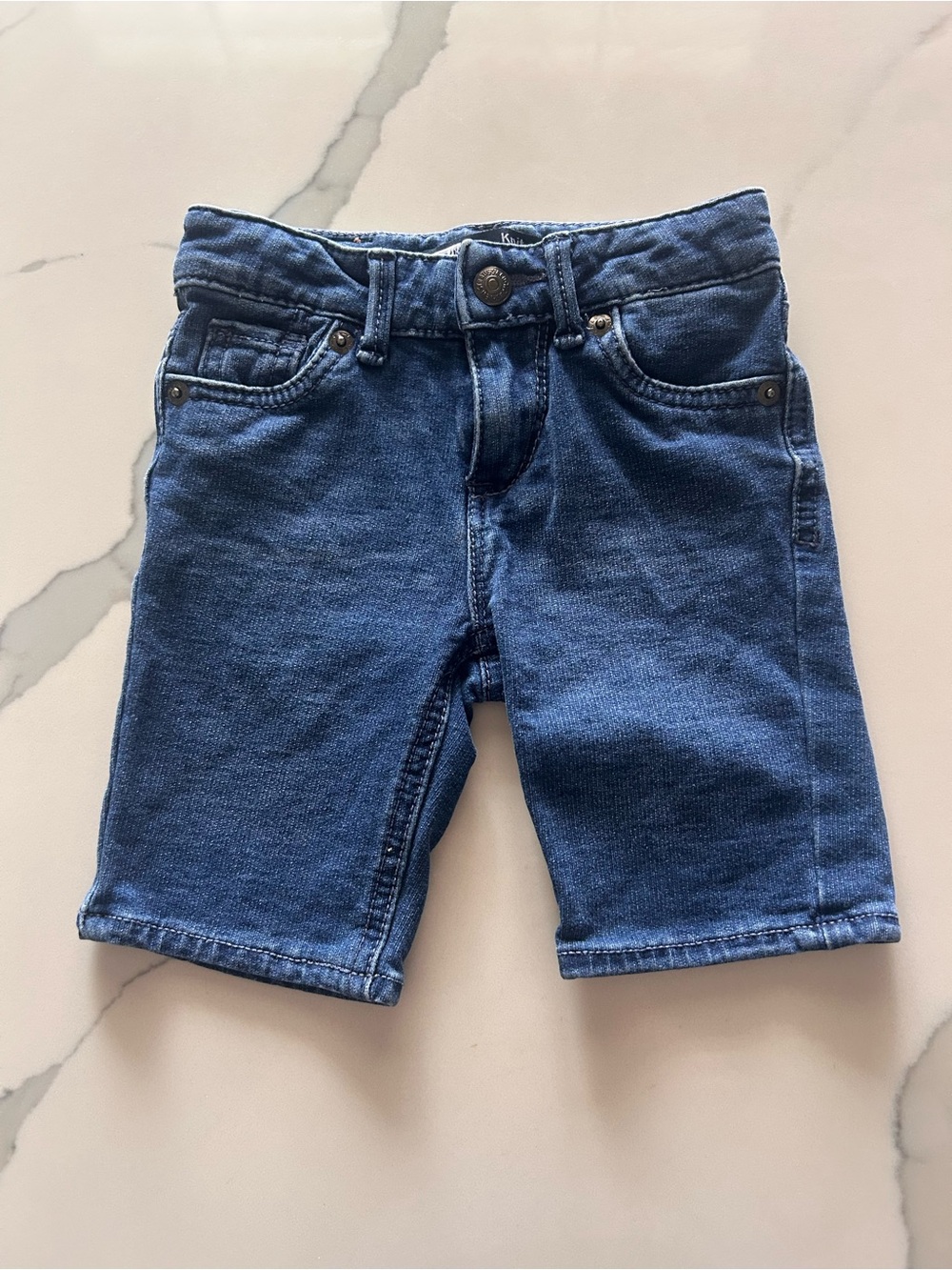Levi's Girls Dark Wash Knit Bermuda Shorts
